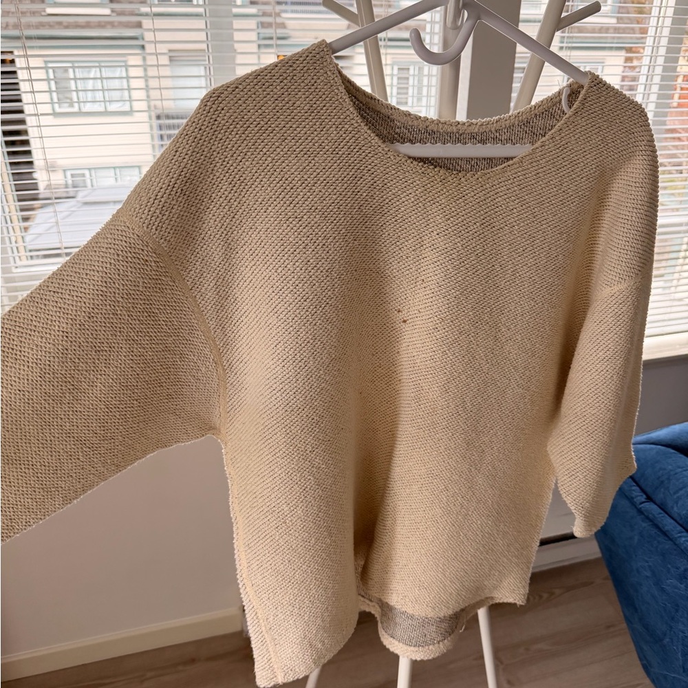 American Apparel Cream Crew Neck Sweater